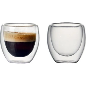 Three Beans 2 Adet 80 ml Çift Duvar Yalıtımlı Cam Kahve Fincanı Kahve, Latte, Espresso Kupası Veya Çay Içme Kupası Çay Kupası Içmek Için Set | Teacups (Yurt Dışından)
