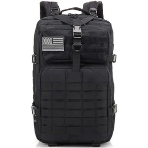Three Beans Siyah Askeri Taktik Sırt Çantası 45L Assault Pack Büyük Ordu Molle Bug Out Çanta Sırt Çantaları MZ868 (Yurt Dışından)