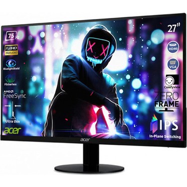 Acer SA270Abi 27 75Hz 4ms (HDMI+Analog) FreeSync Full HD Fiyatı