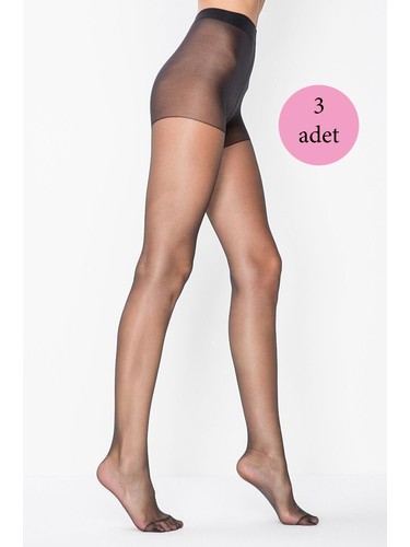 Penti 3 Adet Kadın Super Ince Mat 15 Den Külotlu Çorap Siyah Fiyatı