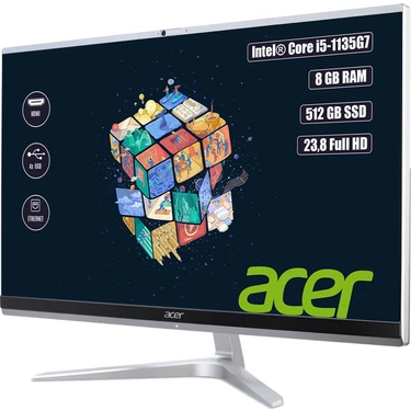 Acer Aspire C24-1650 Intel Core 1135G7 Fiyatı i5 8GB 512GB SSD