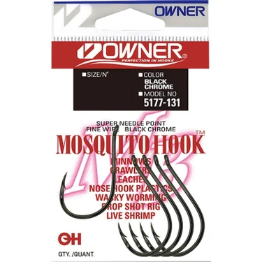 Owner Mosquito Hook Black Chrome Sinek Iğnesi Fiyatı