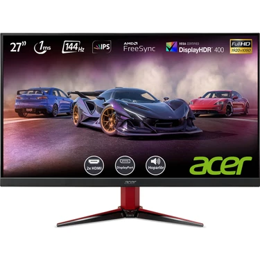 Acer Nitro VG271P 27" 144Hz 1ms (2xHDMI+Display) FreeSync Full HD IPS LED Gaming Monitör