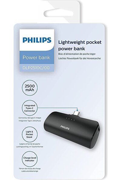 Philips DLP2510C/00 2.500 Mah Type C Taşınabilir Powerbank ( Andorid Telefon Uyumludur)