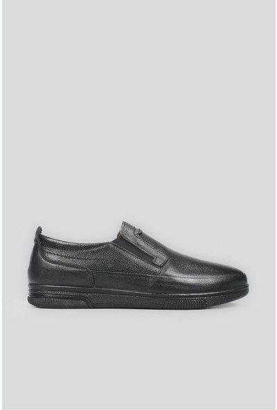Wow Plus Deri Rahat Comfort Siyah Erkek Ayakkabı P-9670