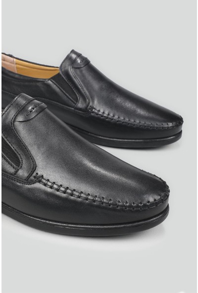 Wow Plus Deri Rahat Comfort Siyah Erkek Ayakkabı P-91006