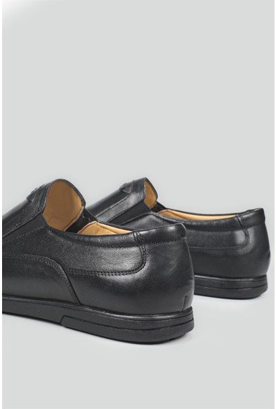Wow Plus Deri Rahat Comfort Siyah Erkek Ayakkabı P-91006