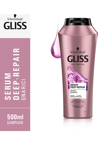 Schwarzkopf Gliss Serum Deep Repair Saç Bakım Şampuanı 500 ML