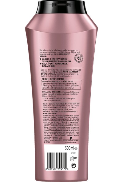 Schwarzkopf Gliss Serum Deep Repair Saç Bakım Şampuanı 500 ML
