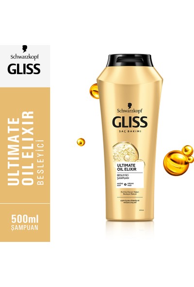 Schwarzkopf Gliss Ultimate Oil Elixir Saç Bakım Şampuanı 500 ML