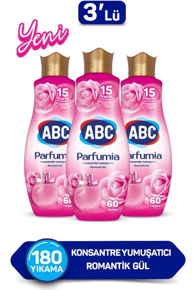 Abc Konsantre Yumuşatıcı Parfumıa Romantik Gül 1440 Mlx3 Adet