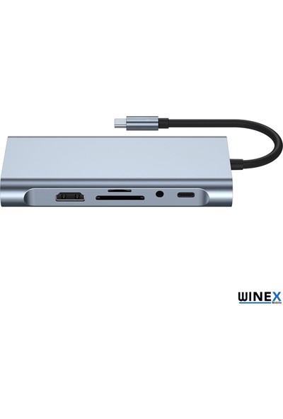 Winex 11IN1 Hub Type-C Port Dönüştürücü Adaptör