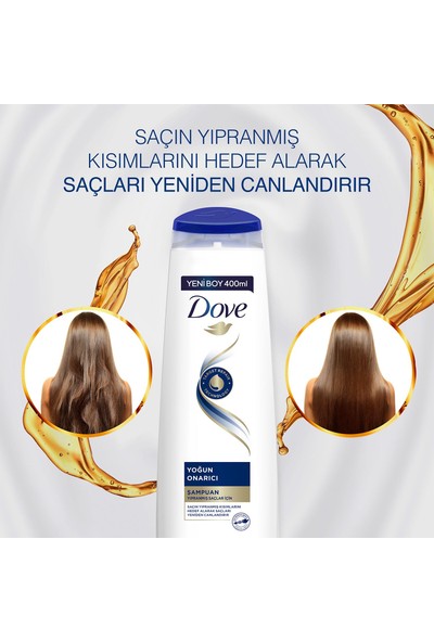 Dove Saç Bakım Şampuanı Yoğun Onarıcı Yıpranmış Saçlar İçin 400 ML