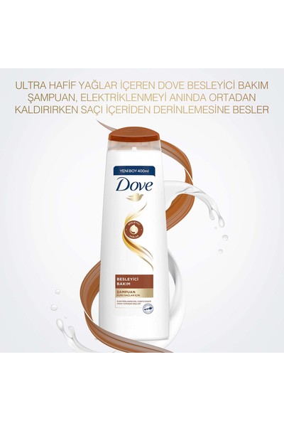 Dove Saç Bakım Şampuanı Besleyici Bakım Kuru Saçlar İçin 400 ML