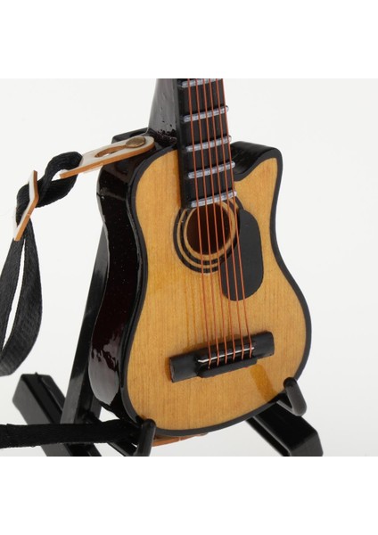 1/12 Dollhouse Minyatür Müzik Enstrüman Gitar Modeli Ile Askı, Stand (Yurt Dışından) indirimleri