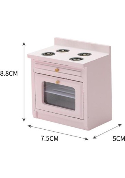 Ahşap Modern Mobilya Mutfak Soba Ünitesi Mobilya Seti 1/12 Bebek Evi Pembe Için (Yurt Dışından) modelleri