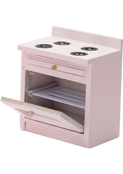 Ahşap Modern Mobilya Mutfak Soba Ünitesi Mobilya Seti 1/12 Bebek Evi Pembe Için (Yurt Dışından) indirimleri