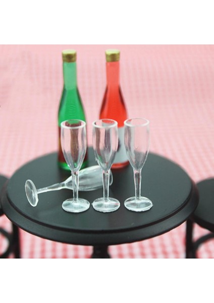 Set 4 Adet Kupası Goblet Suyu Cam Bebekler Ev Mutfak Masa Süslemeleri Için (Yurt Dışından) fiyatları