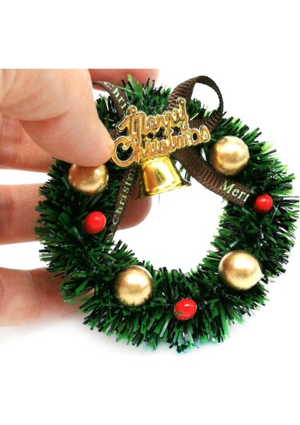 1:12 Ölçekli Bebek Evi Minyatür Noel Çelenk Dekore El Yapımı Garland (Yurt Dışından) fiyatları