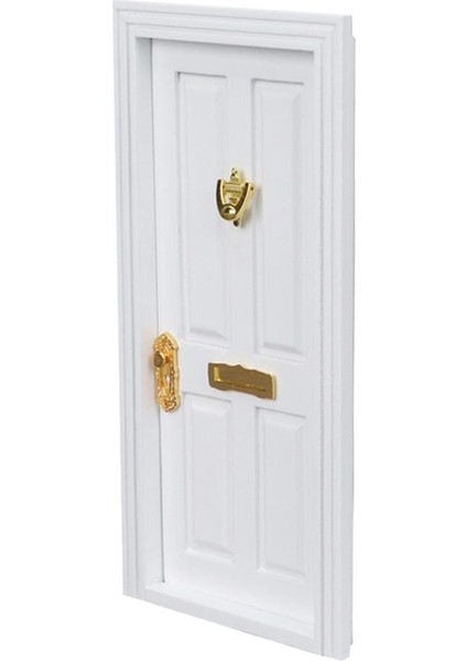 1:12 El Yapımı Dollhouse Simülasyon Dekorasyon Zanaat Için 4 Panel Kapı Sahne (Yurt Dışından)