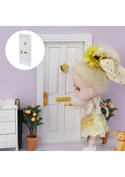 1:12 El Yapımı Dollhouse Simülasyon Dekorasyon Zanaat Için 4 Panel Kapı Sahne (Yurt Dışından) modelleri