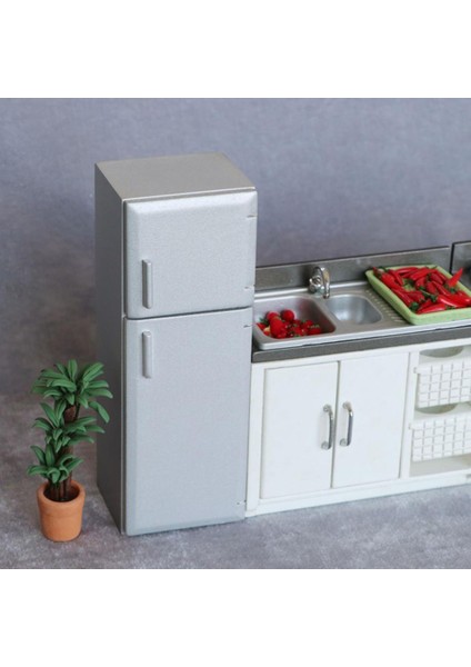 1/12 Minyatür Dollhouse Mutfak Mobilya Için Buzdolabı Dekorasyon Dekorasyon (Yurt Dışından) modelleri