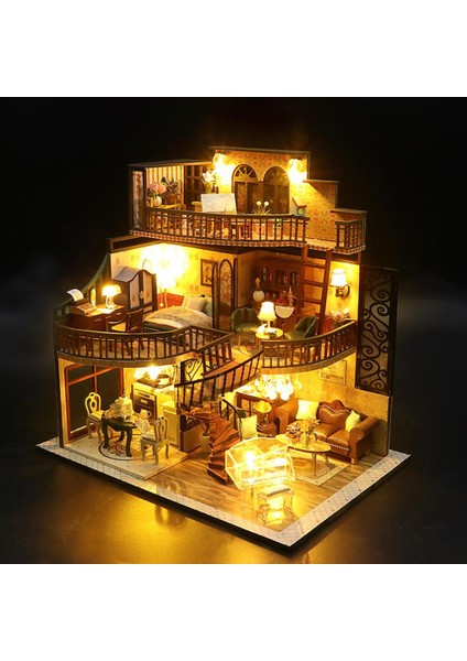 3D Bebek Evi Kiti Dıy Minyatür Ile LED Işıkları Dollhouse Çocuk Kızlar Için (Yurt Dışından) indirimleri