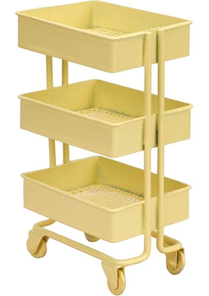 1/12 Metal Depolama Vitrin Tekerlekler Bebek Ev Mobilya Ile Ev Dekor Sarı (Yurt Dışından) modelleri