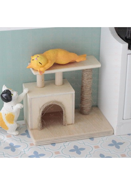 Minyatür Dollhouse Kedi Tırmanma Çerçevesi Kedi Oyuncak Pretend 1:12 Aksesuarları Için (Yurt Dışından) fiyatları