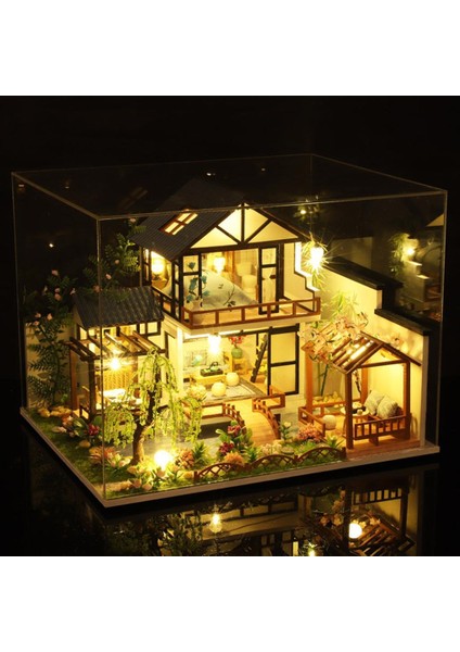 Yaratıcı Minyatür 1:24 Ahşap Dollhouse LED Işık Dıy Ev Dekor Kızlar Için (Yurt Dışından) fiyatları