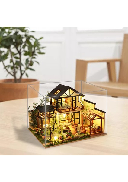 Yaratıcı Minyatür 1:24 Ahşap Dollhouse LED Işık Dıy Ev Dekor Kızlar Için (Yurt Dışından) modelleri