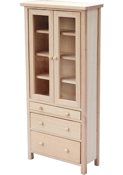 Dollhouse Kitaplık Kabine Minyatür 1:12 El Sanatları Hediyeler 3-6 Yaşında (Yurt Dışından)