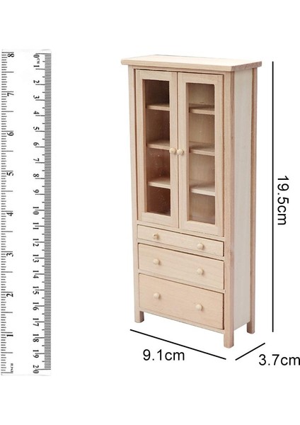 Dollhouse Kitaplık Kabine Minyatür 1:12 El Sanatları Hediyeler 3-6 Yaşında (Yurt Dışından) fırsatları