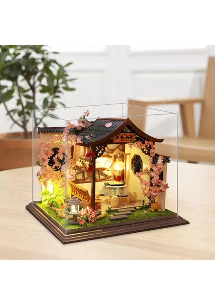 Minyatür Dollhouse Mobilya Kiti Ile LED Işık Ahşap Satranç Kulübü Hediye (Yurt Dışından) fırsatları