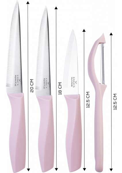Peel Pink 4 Parça Bıçak Seti fırsatları