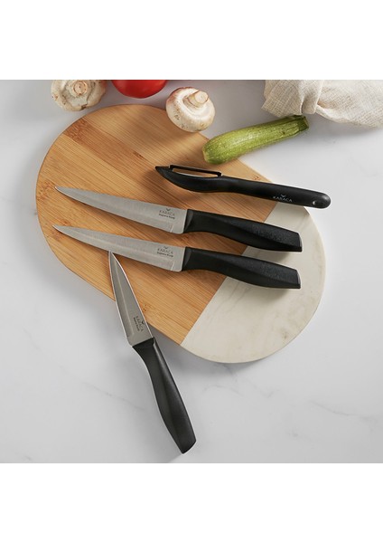 Peel Siyah 4 Parça Bıçak Seti