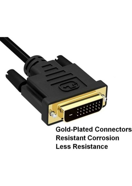 Dvı-D To VGA 24 + 1 Dvi-D Dijital - VGA Aktif Dönüştürücü -Dvi Erkek (24 + 1) To VGA Dişi Dönüştürücü