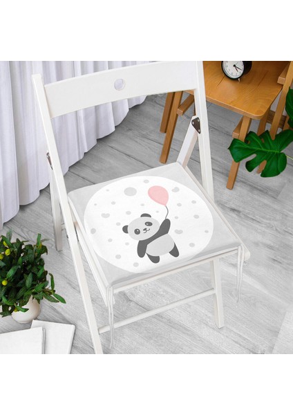 Real Homes Sevimli Panda Tasarımlı Dijital Baskılı Çocuk Odası Fermuarlı Sandalye Minderi - 40 x 40 cm fiyatları