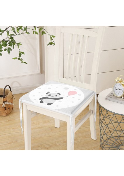 Real Homes Sevimli Panda Tasarımlı Dijital Baskılı Çocuk Odası Fermuarlı Sandalye Minderi - 40 x 40 cm modelleri
