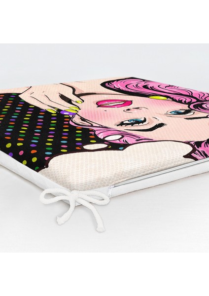 Pop Art Resimli Dekoratif Kare Sandalye Minderi indirimleri