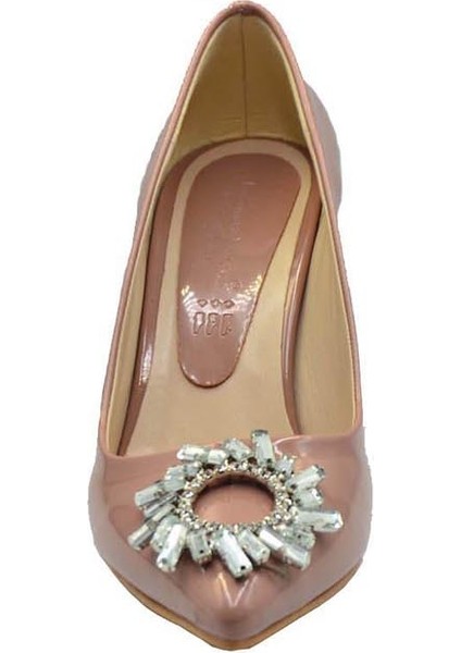 Kadın Rugan Güneş Taşlı Stiletto Topuklu Ayakkabı fırsatları