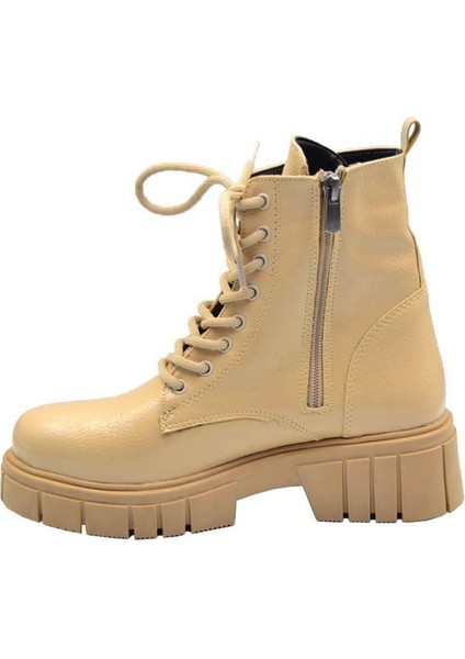 Kadın Kırışık Rugan Fermuarlı Bağcıklı Bot fırsatları