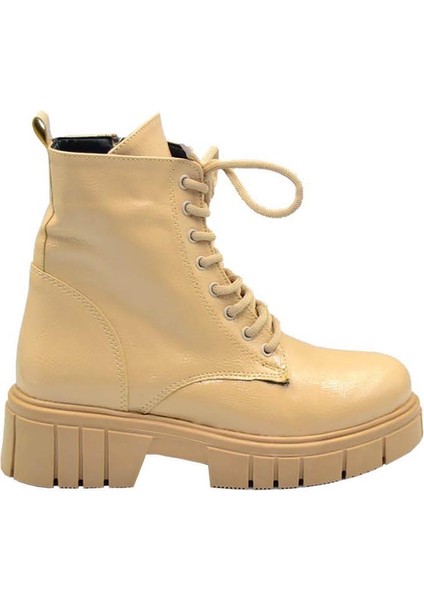 Kadın Kırışık Rugan Fermuarlı Bağcıklı Bot indirimleri