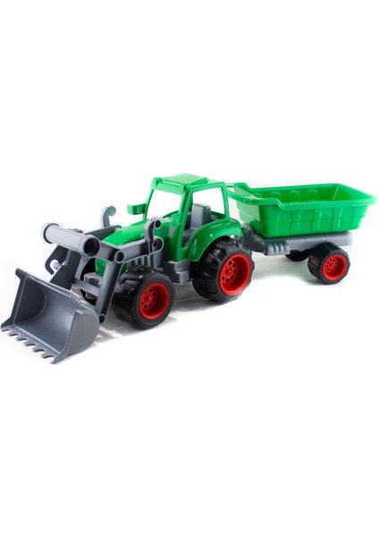 Oyuncak Traktör Kepçeli Römork Set 45 cm