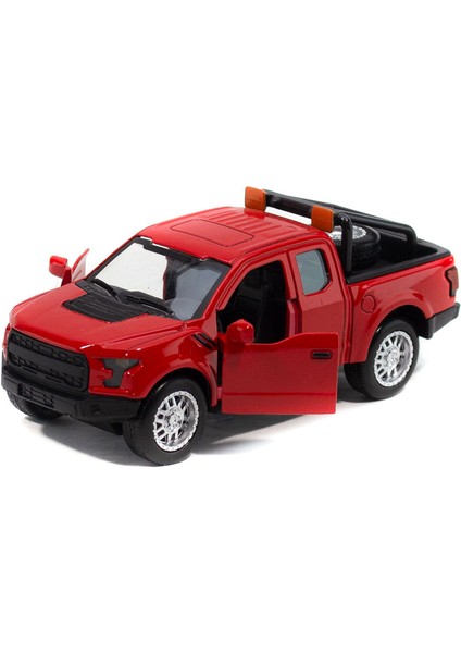 Metal Ford Ranger Pikap Çek Bırak Işıklı Kırmızı 12 cm