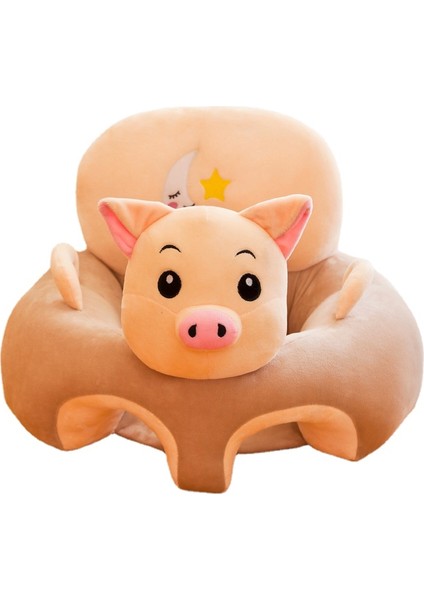 Bebekler Için Hayvan Figürlü Peluş Koltuk - Açık Kahverengi (Yurt Dışından)