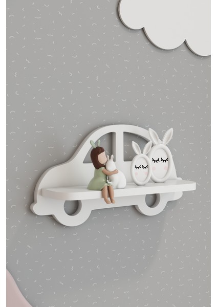 Montessori Çocuk Oyuncak Araba Model Ahşap Dekoratif Duvar Rafı modelleri