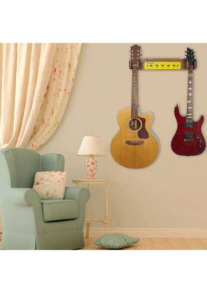 Ahşap 2 Gitar Askı Duvara Dağı Gitar Bas Gitar Için Gitar Kanca Standı (Yurt Dışından) fırsatları