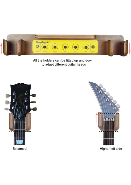 Ahşap 2 Gitar Askı Duvara Dağı Gitar Bas Gitar Için Gitar Kanca Standı (Yurt Dışından) indirimleri