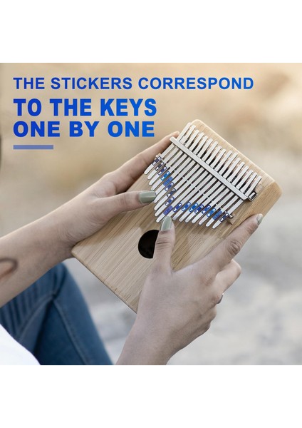 17-Key Kalimba Ölçekli Not Logo Sticker Parmak Müzik Parçaları Erişim Çocuklar (Yurt Dışından) modelleri